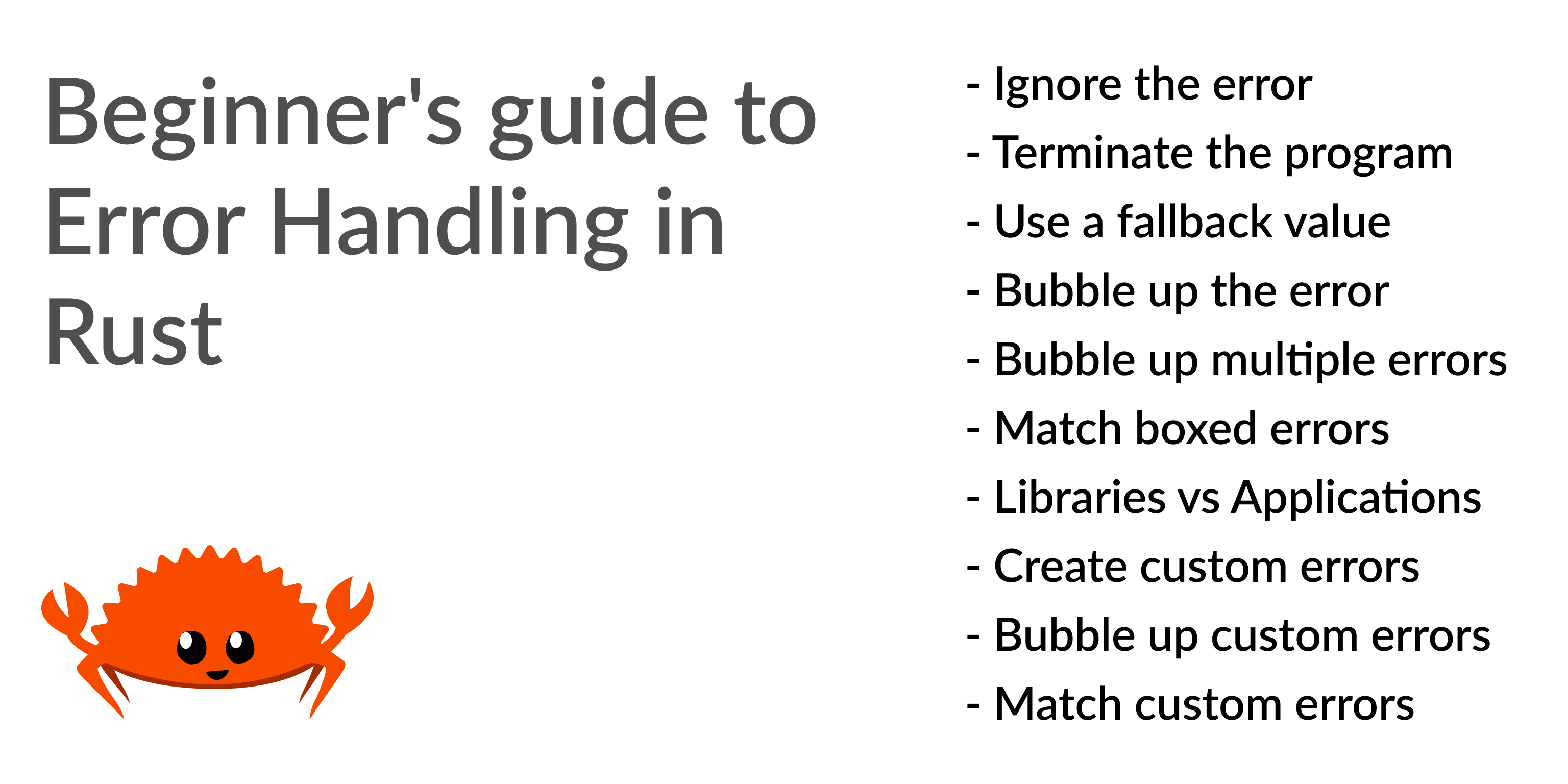 Beginner S Guide To Error Handling In Rust